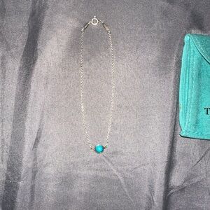 Tiffany & Co. Silver Bracelet with Turquoise Accent